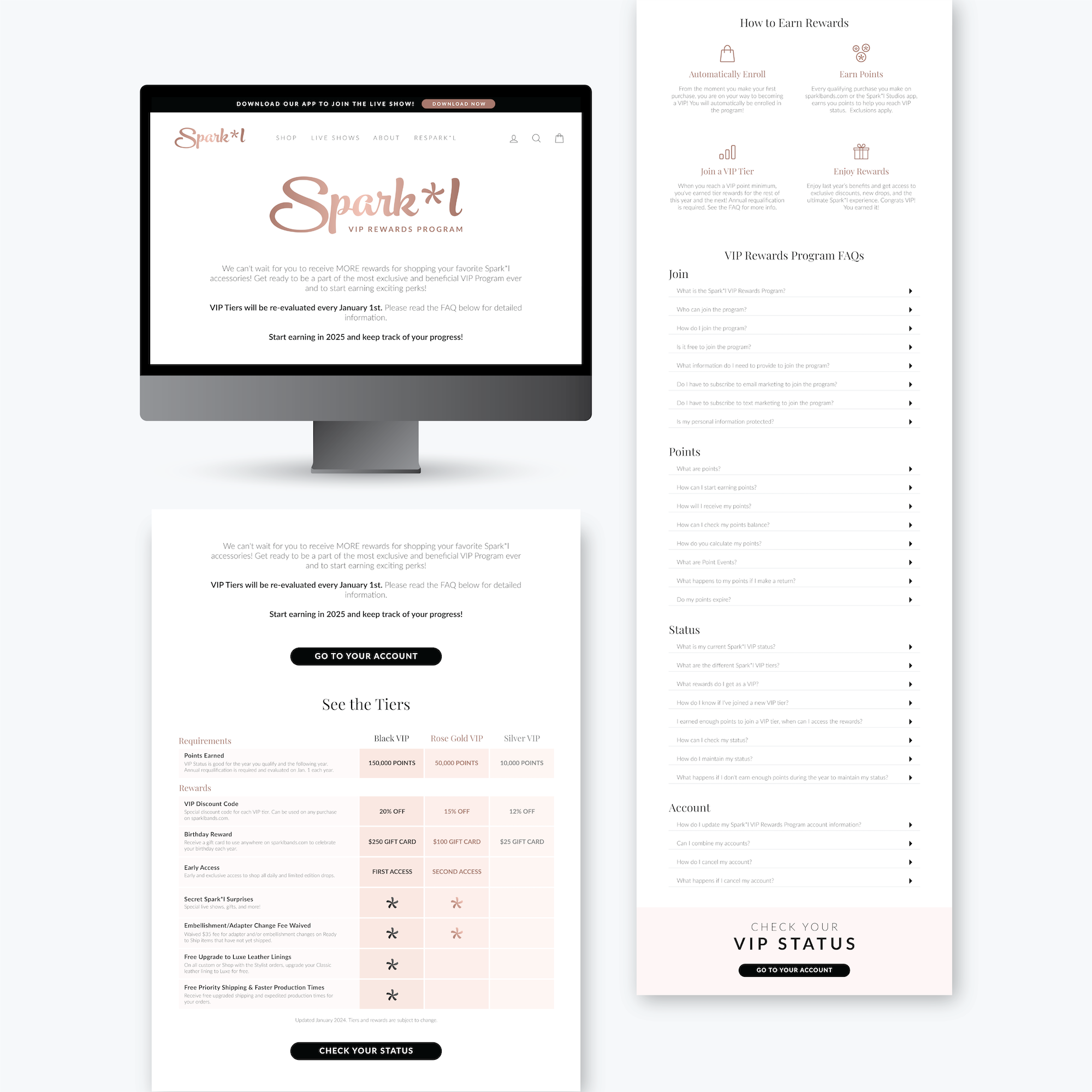 Join VIP Rewards Website Page