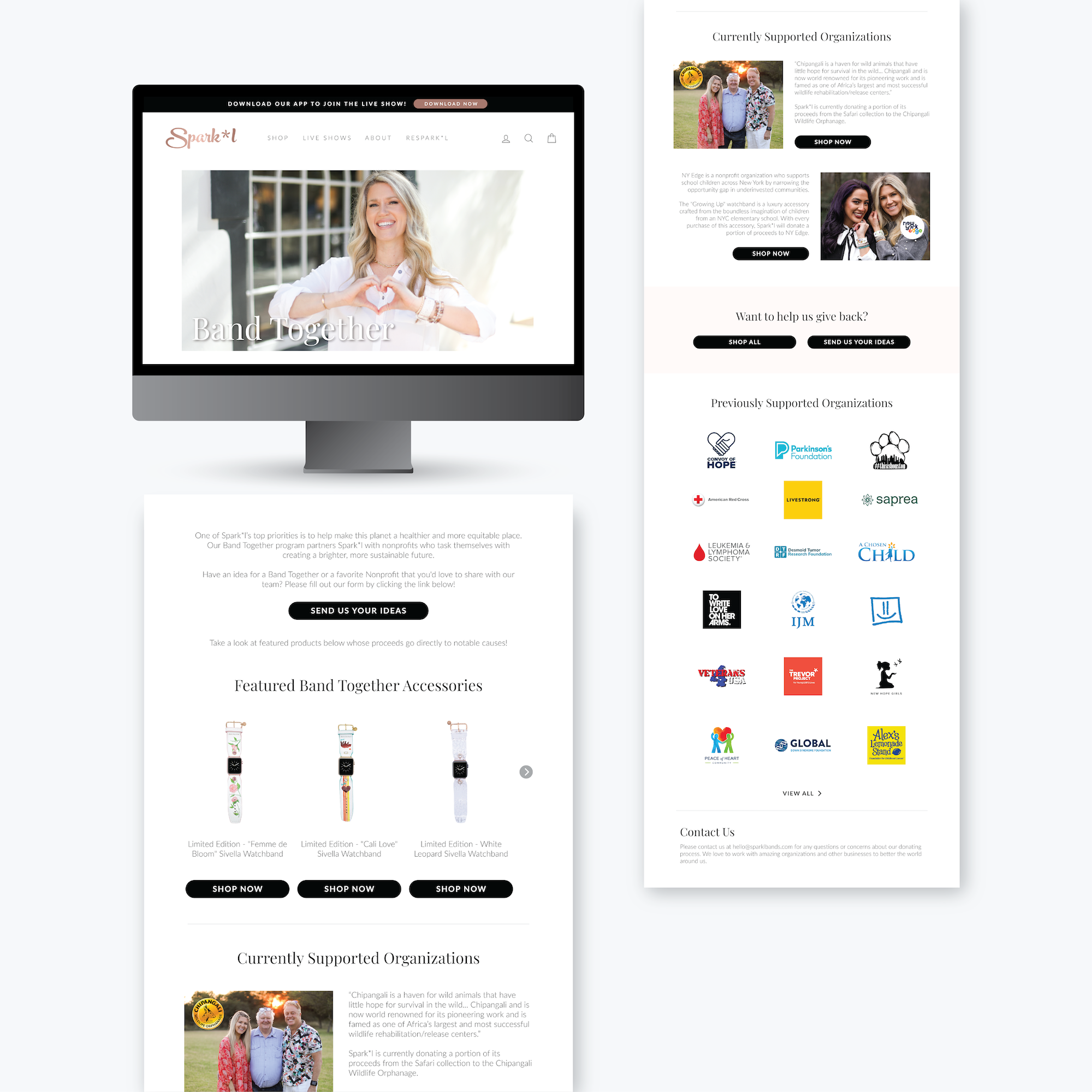 Band Together Website Page