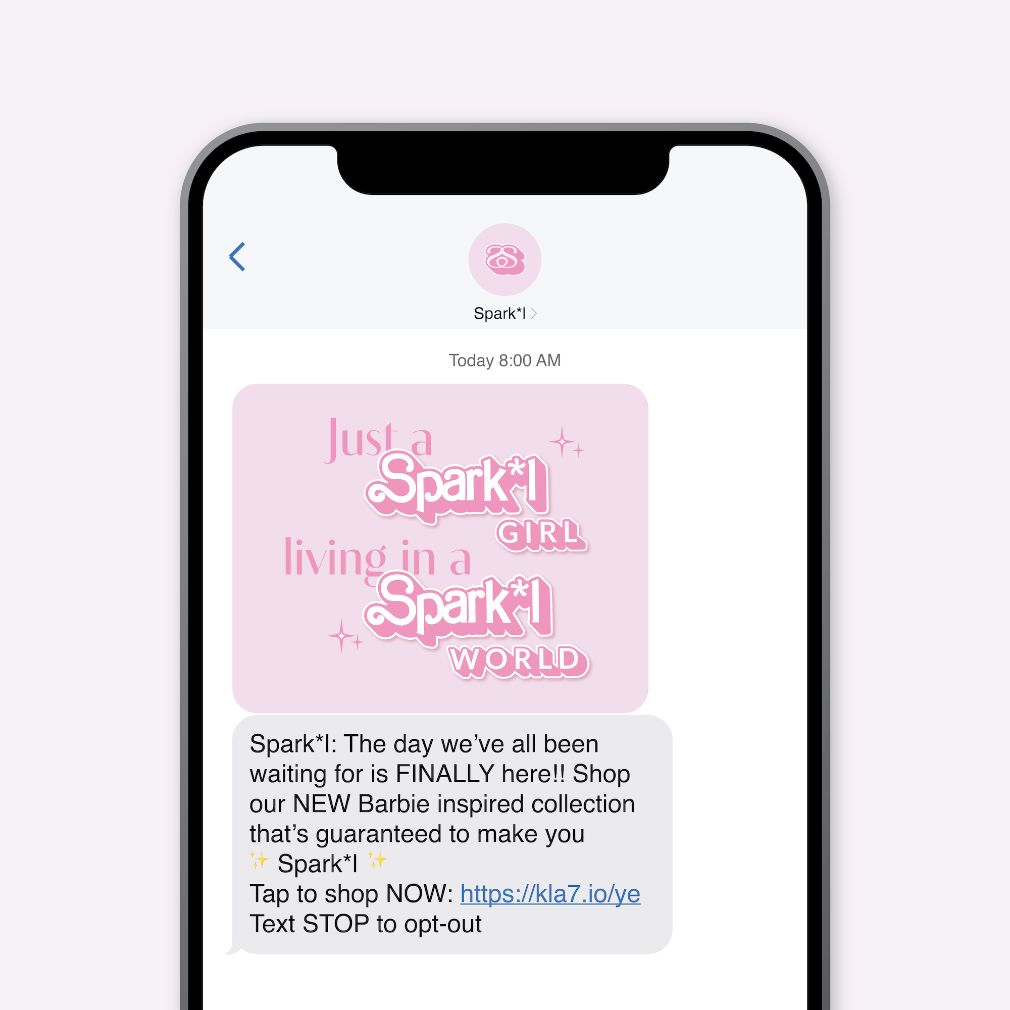 Spark*l Girl Text Message