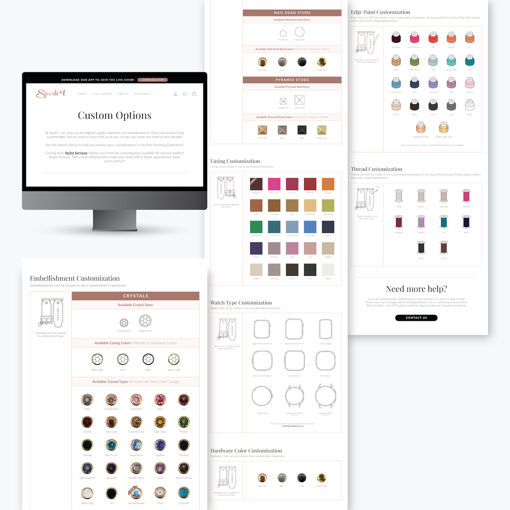 Customization Colorways Website Page
