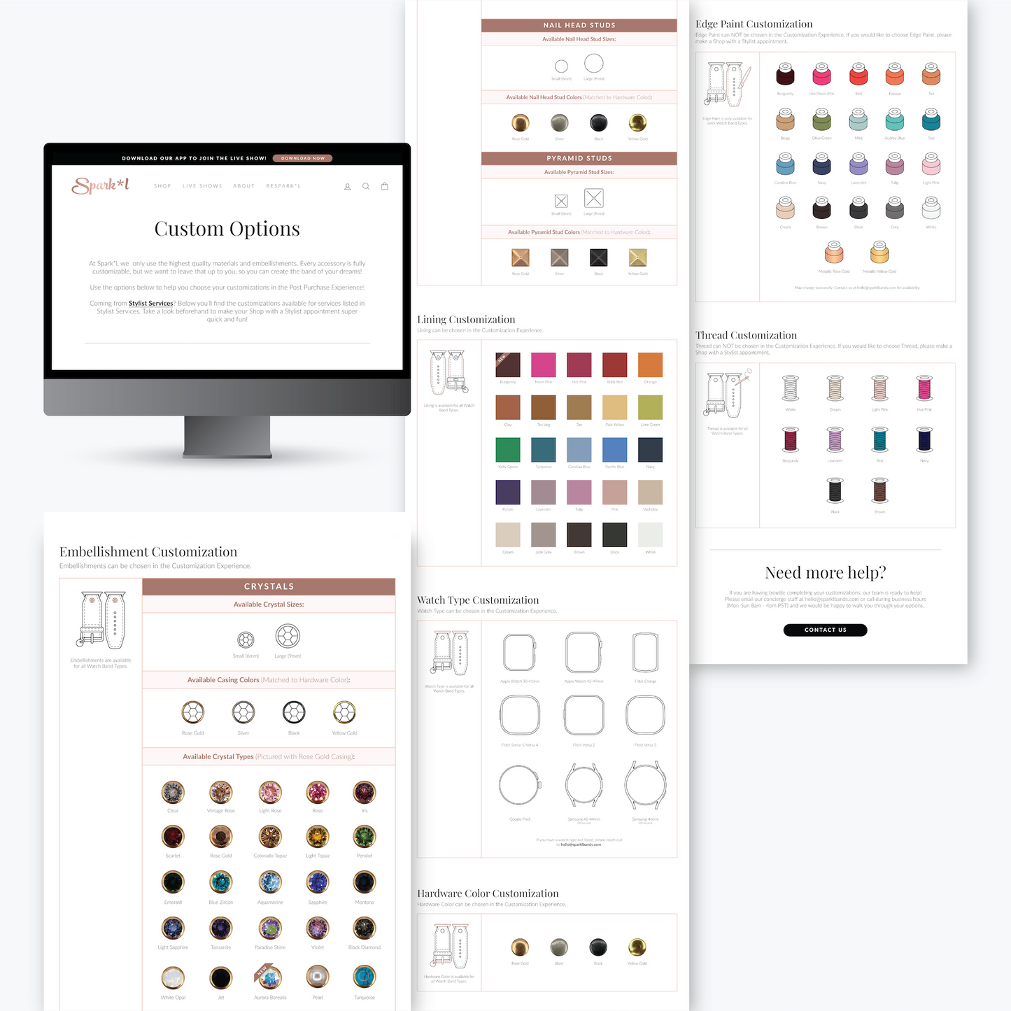 Customization Colorways Website Page
