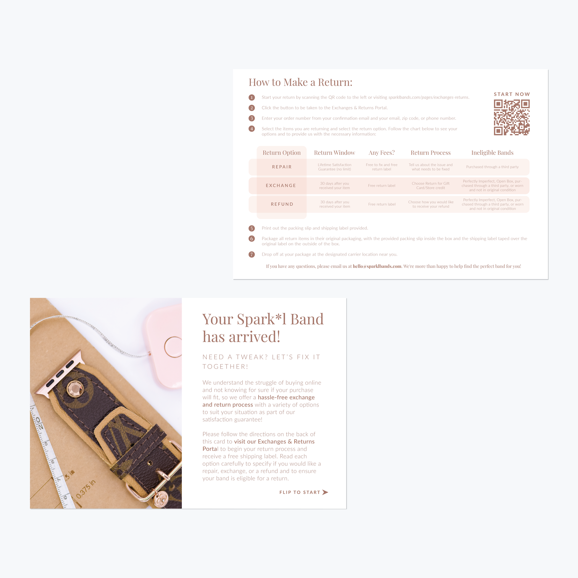 Product Return Shipping Insert