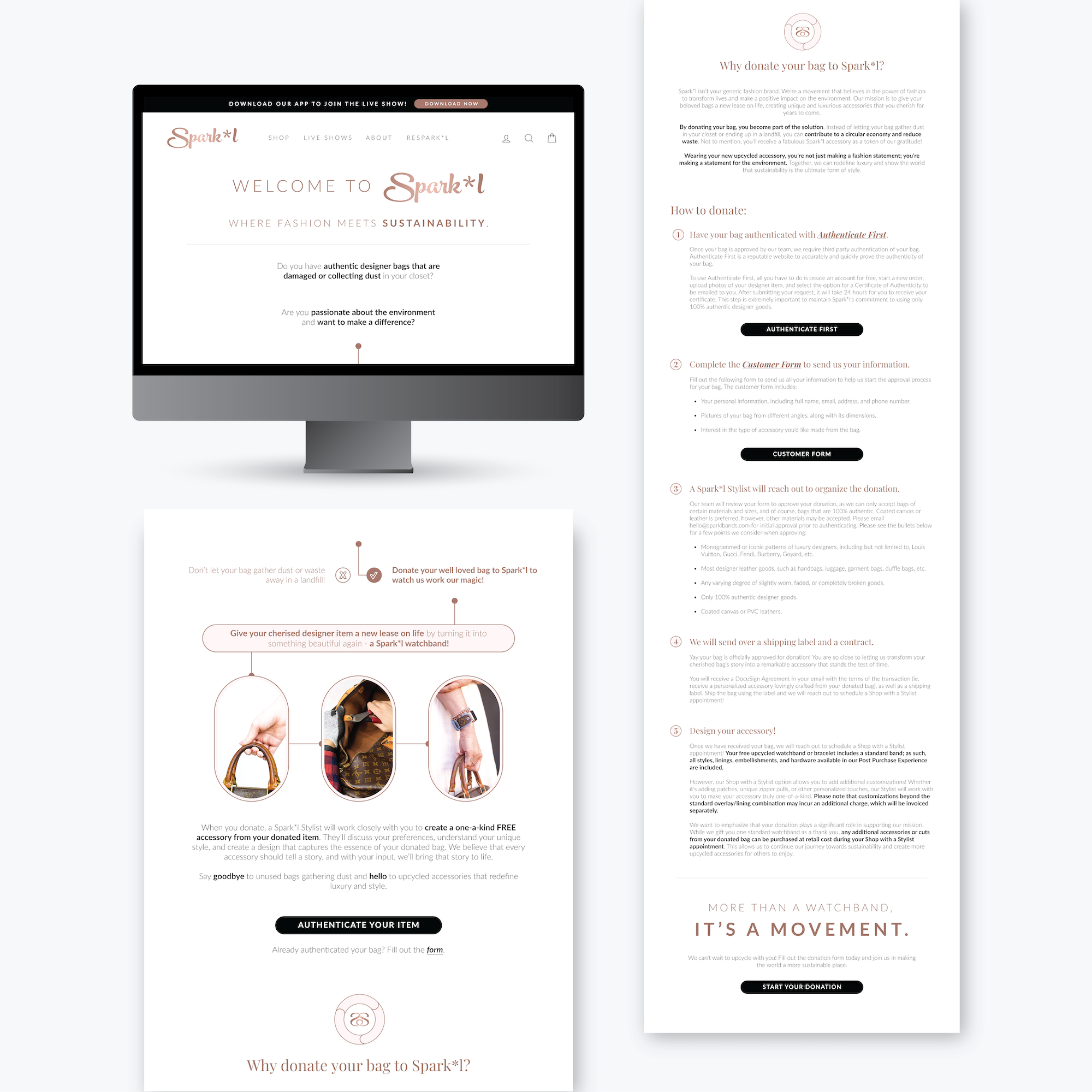 Upcycle My Bag Website Page